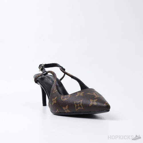 LV Decollete Monogram Brown PUMP (Dot Perfect)