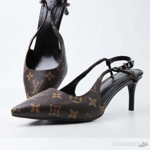 LV Decollete Monogram Brown PUMP (Dot Perfect)
