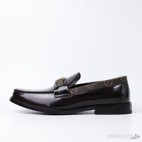 LV Major Side Monogram Brown Loafers (Dot Perfect)