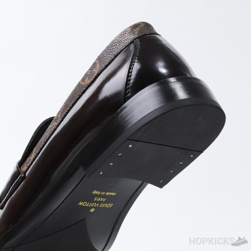 LV Major Side Monogram Brown Loafers (Dot Perfect)