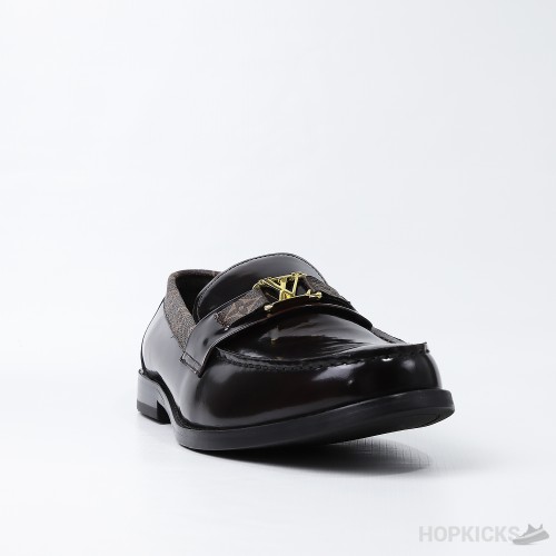 LV Major Side Monogram Brown Loafers (Dot Perfect)