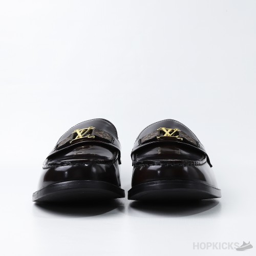LV Major Side Monogram Brown Loafers (Dot Perfect)