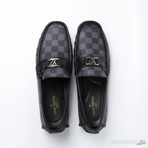 LV Hockenheim Moccasin Damier Graphite Canvas (Dot Perfect)