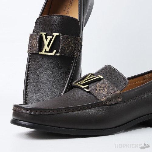 LV Brown Loafers (Dot Perfect)