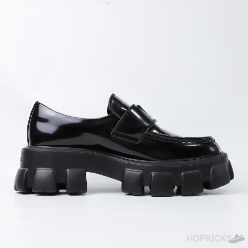 Prada Monolith Black Loafers (Dot Perfect)