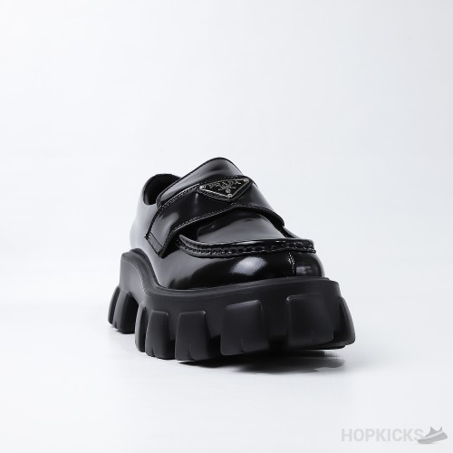Prada Monolith Black Loafers (Dot Perfect)