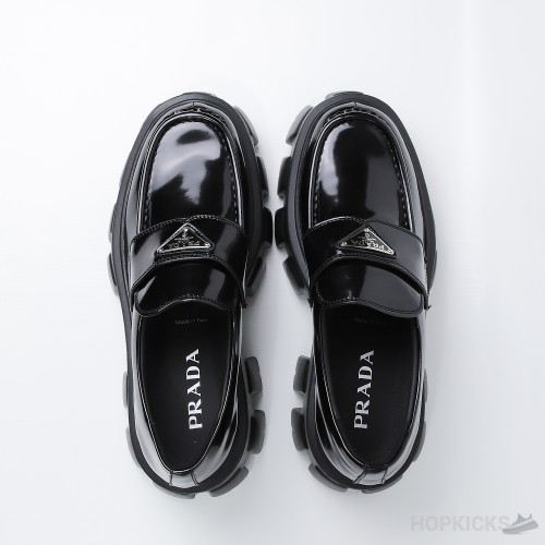Prada Monolith Black Loafers (Dot Perfect)