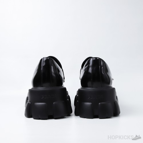 Prada Monolith Black Loafers (Dot Perfect)