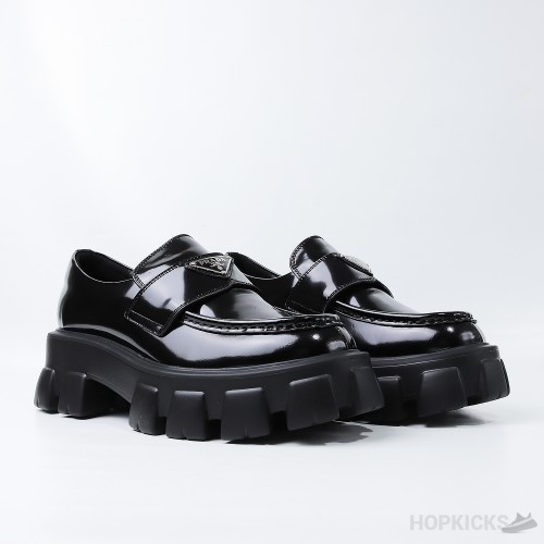 Prada Monolith Black Loafers (Dot Perfect)