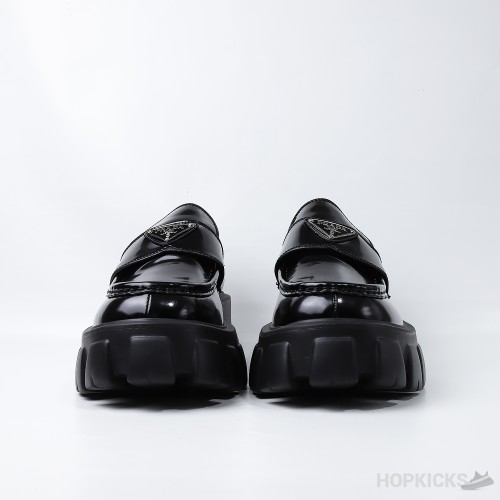 Prada Monolith Black Loafers (Dot Perfect)