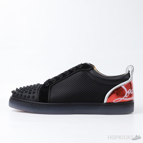 CL Louis Junior Spikes Black Red (Dot Perfect)