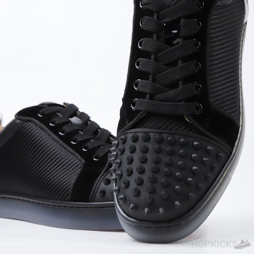 CL Louis Junior Spikes Black Red (Dot Perfect)