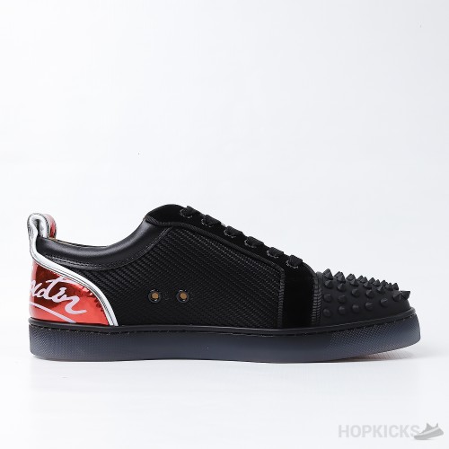 CL Louis Junior Spikes Black Red (Dot Perfect)