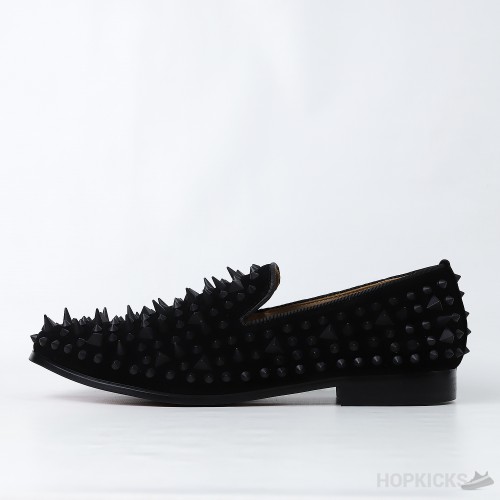 CL Black Dandelion Spikes Loafer (Dot Perfect)