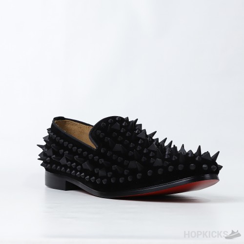 CL Black Dandelion Spikes Loafer (Dot Perfect)