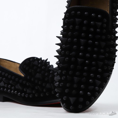 CL Black Dandelion Spikes Loafer (Dot Perfect)