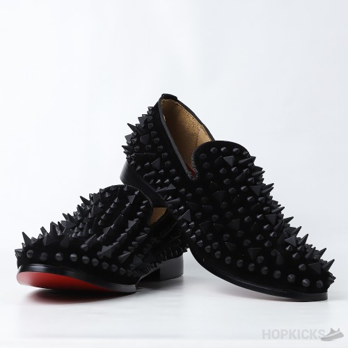 CL Black Dandelion Spikes Loafer (Dot Perfect)