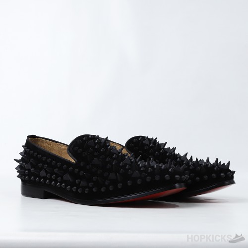 CL Black Dandelion Spikes Loafer (Dot Perfect)