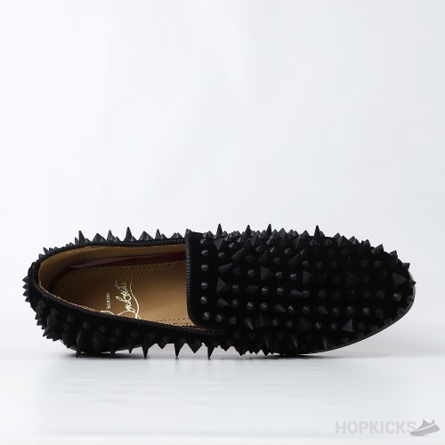 CL Black Dandelion Spikes Loafer (Dot Perfect)