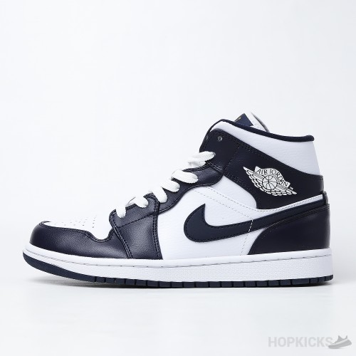 Air Jordan 1 Mid Shattered White Metallic Gold Obsidian (Premium Plus Batch)