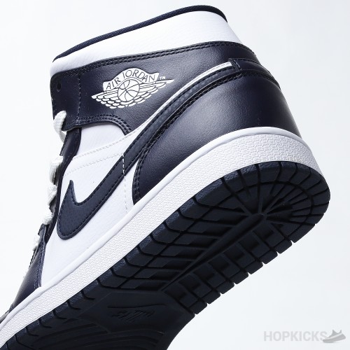 Air Jordan 1 Mid Shattered White Metallic Gold Obsidian (Premium Plus Batch)