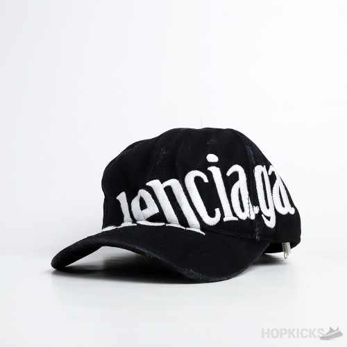 Bale*ciaga Diagonal Logo Black Cap