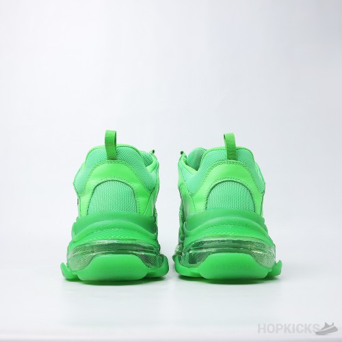 Bale*ciaga Triple S Neon Green Clear Sole (Dot Perfect)