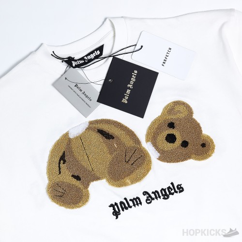 PALM ANGELS Broken Bear White T-Shirt