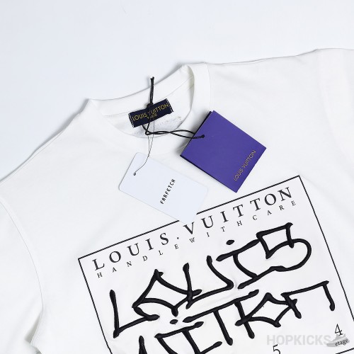 Louis Vuitton Signature Print White T-Shirt