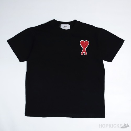Ami Large Heart Black T-shirt 