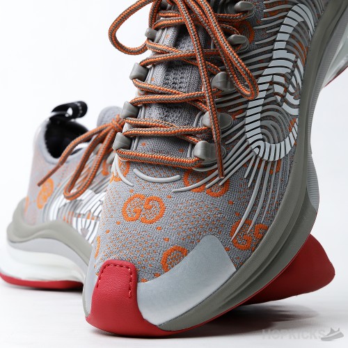 Gucci Run Sneakers - Grey Orange (Dot Perfect)