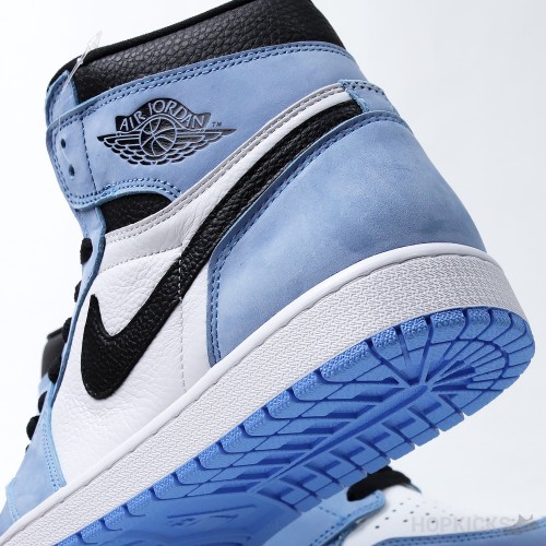 Air Jordan 1 Retro High White University Blue Black (Dot Perfect)