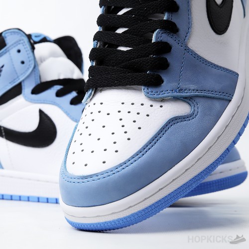Air Jordan 1 Retro High White University Blue Black (Dot Perfect)