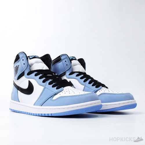 Air Jordan 1 Retro High White University Blue Black (Dot Perfect)