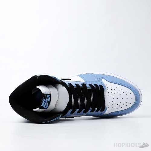 Air Jordan 1 Retro High White University Blue Black (Dot Perfect)