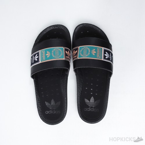 Adillete Boost Slide Black Green (Premium) 