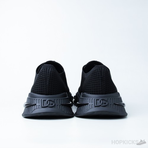 D&GG Daymaster Black Knitted Mesh Sneakers (Dot Perfect)