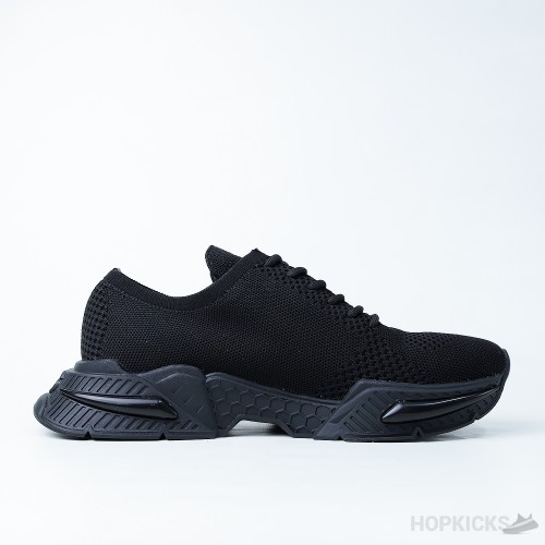 D&GG Daymaster Black Knitted Mesh Sneakers (Dot Perfect)