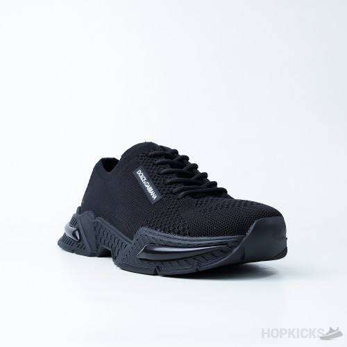 D&GG Daymaster Black Knitted Mesh Sneakers (Dot Perfect)