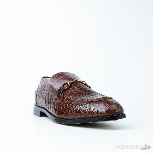 Gucci Jordaan Crocodile Loafer Brown (Dot Perfect)