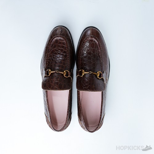 Gucci Jordaan Crocodile Loafer Brown (Dot Perfect)