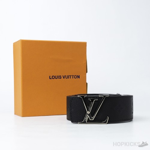 LV Monogram Embossed Black Belt