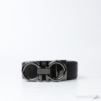 Ferragamo Ganici Black Buckle Belt