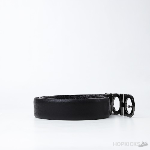 Ferragamo Double-Ganici Black Buckle Belt