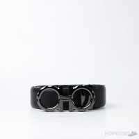 Ferragamo Double-Ganici Black Buckle Belt