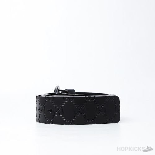 GG Marmont Embossed Black Belt