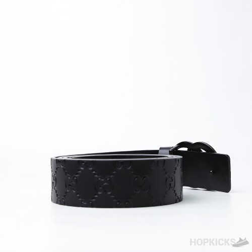 GG Marmont Embossed Black Belt