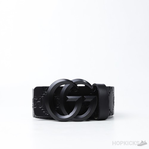 GG Marmont Embossed Black Belt