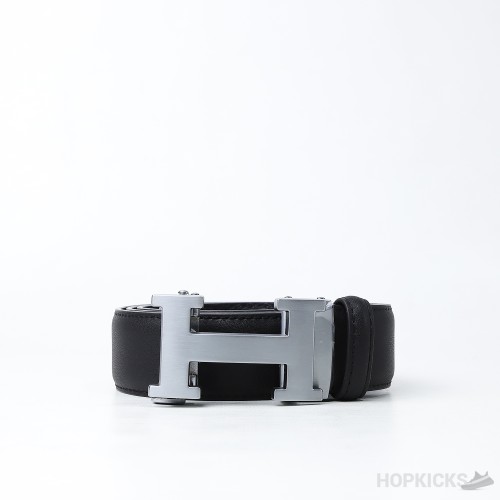 Hermes Constance Black-Silver Belt