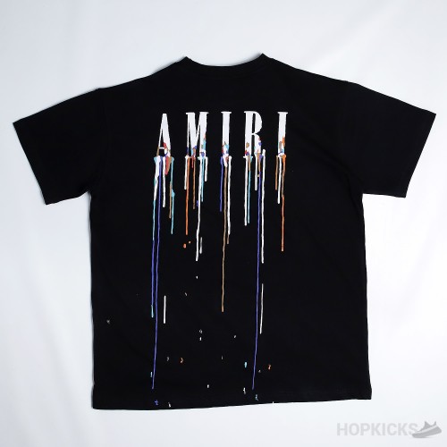 AMIRI Paint Drip Black T-Shirt